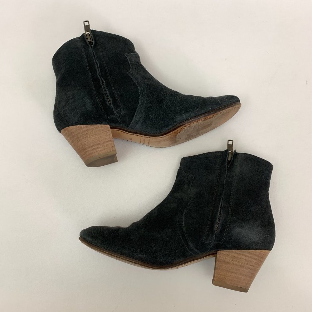 Isabel Marant Ankle Boots Women's Size 36 DICKER Black Suede 2" Heels w/Dust Bag - Picture 12 of 13